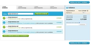 Registracija domene - korak 1