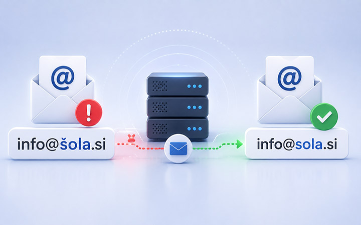 IDN domena in elektronska pošta